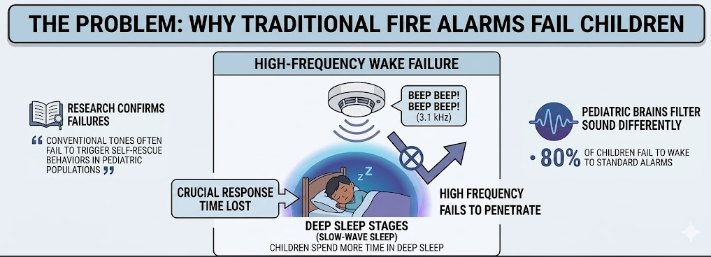 Why Traditional Fire Alarms Fail Children